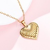 Heart 304 Stainless Steel Pendant Necklaces NJEW-H059-18G-1