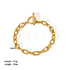 European Style 304 Stainless Steel Cable Chains Bracelet for Women HM2215-15-1