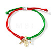 Handmade Adjustable Brass Cord Charm Bracelets OH6881-4-1