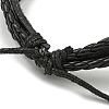PU Imitation Leather Cord Triple Layer Multi-strand Bracelets BJEW-P329-04AS-4