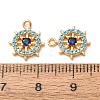 Brass Micro Pave Colorful Cubic Zirconia Pendants CU-K002-14G-2
