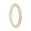 Rack Plating Brass Filigree Big Pendants KKC-K001-18KCG-2