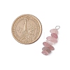 3Pcs Natural Rose Quartz & Aquamarine & Rose Quartz Chip Beaded Constellation Pendants PALLOY-JF03043-04-2