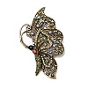 Retro Alloy & Glass Rhinestone Lapel Pin Brooches AC-CBA94E1-06-1