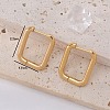 Elegant French Retro Minimalist 201 Stainless Steel Oval Hoop Earrings UN1737-1
