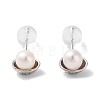 Natural Pearl Stud Earrings for Women EJEW-C083-06P-2