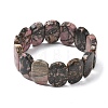 Natural Rhodonite Beads Stretch Bracelets for Women Men BJEW-I323-02F-4