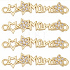 6Pcs Brass Micro Pave Clear Cubic Zirconia Links/Connectors ZIRC-SC0001-43-1