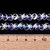 Electroplate Transparent Glass Beads Strands EGLA-Q133-01A-13-4