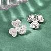 Brass Micro Pave Cubic Zirconia Stud Earrings EJEW-G471-51P-2