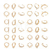 Craftdady 12 Pairs 6 Style Brass Hoop Earring Findings KK-CD0001-21-10
