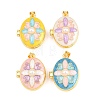 Brass Locket Pendants KK-D232-11G-1