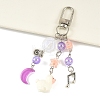 Alloy & Acrylic & Resin Pendant Decorations HJEW-YW00335-06-1