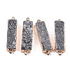 Natural Druzy Agate Links Connectors G-T131-89D-1