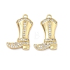 Brass Micro Pave Cubic Zirconia Pendants LS-KK-L260-21G-1