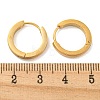 Ion Plating(IP) Frosted 304 Stainless Steel Huggie Hoop Earrings for Women EJEW-C096-31A-G-4
