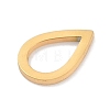 Golden Plated 304 Stainless Steel Charms STAS-K286-03K-G-2