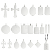 WADORN 20Pcs 10 Styles Stainless Steel Stamping Blank Tag Pendants STAS-WR0001-09-1