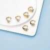 Cubic Zirconia Snake Hoop Earrings with Enamel EJEW-SZ0001-87F-2