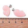 Opaque Resin Pendants FIND-M035-01B-3