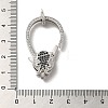 Rack Plating Brass Micro Pave Cubic Zirconia Lobster Claw Clasps KK-K275-11P-3