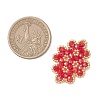 Woven Glass Beaded Connector Charms PALLOY-MZ01201-3