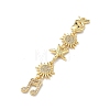 Brass Micro Pave Clear Cubic Zirconia Big Pendants KK-B176-02G-03-2