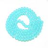 Baking Painted Glass Beads Strands DGLA-Q023-6mm-DB19-2