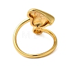 Heart Brass Finger Rings for Women RJEW-A048-17G-3