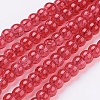 Spray Painted Crackle Glass Beads Strands LS-CCG-Q001-4mm-13-1
