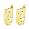 Brass Letter Stud Earrings for Women EJEW-A038-01K-G-1