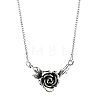 Vintage Brass Rose Flower Pendant Necklaces for Women WGA801E-01-2