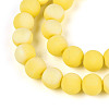 Frosted Opaque Glass Beads Strands LS-GLAA-T032-P8mm-MBB16-3