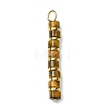 Natural Tiger Eye & Electroplated Synthetic Non-magnetic Hematite Heishi Beaded Pendants PALLOY-JF03292-06-1