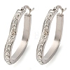 304 Stainless Steel Heart Hoop Earrings EJEW-S242-01P-B-2