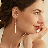 12 Pairs 6 Color Alloy Dangle Earrings with Iron Pins EJEW-AB00041-4