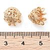 Brass Micro Pave Clear Cubic Zirconia Pendant Bead Cap Bails KK-U028-03G-3