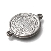 304 Stainless Steel Saint Benedict Medal Cross Connector Charms STAS-C119-12P-2