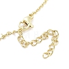 Brass Micro Pave Clear Cubic Zirconia Pendant Necklaces NJEW-B101-03G-04-3