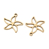 Hollow 201 Stainless Steel Pendants STAS-F337-10G-G-2