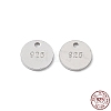 Rhodium Plated 925 Sterling Silver Charms STER-C003-17P-1