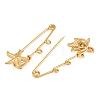 Starfish 304 Stainless Steel Safety Pins Brooch Findings SA-CBA098D-16H-G02-2
