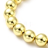 Rack Plating Brass Round Bead Slider Bracelets for Women BJEW-M232-01G-D-3