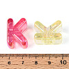UV Plating Transparent Acrylic European Beads OACR-M027-02K-4