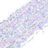 Spray Painted Transparent Glass Beads Strands X-GLAA-P060-01A-16-1