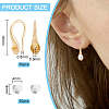 30Pcs Brass Earring Hooks KK-BC0012-09-2