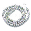 Electroplated Natural Lava Rock Beads Strands G-S352-30A-03-2