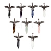 Natural & Synthetic Mixed Stone Faceted Pointed Bullet Shaped Big Pendants G-T145-01R-1