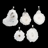 Natural White Druzy Agate Slice Big Pendants GG-K002-17A-1