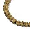 Electroplated Natural Lava Rock Beads Strands G-Q1009-G01-02E-3